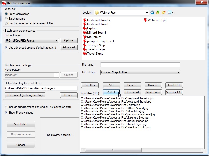 Resizing Images Using Irfanview Tourwriter Knowledge Base