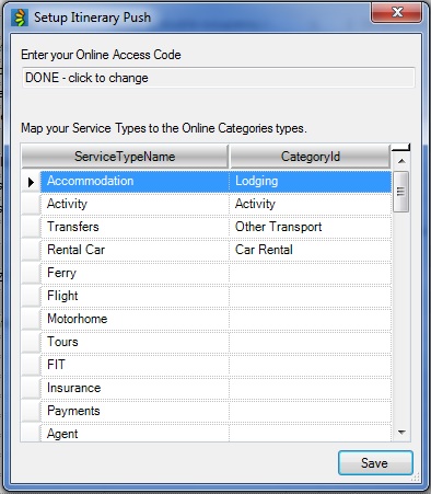 Setup Itinerary Push