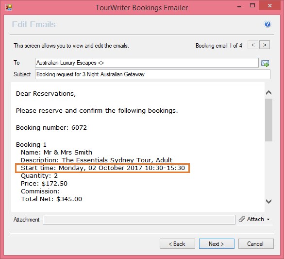 Activities Email Booking Request Template Tourwriter Knowledge Base