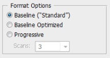 Photoshop Format Options For Jpeg Images